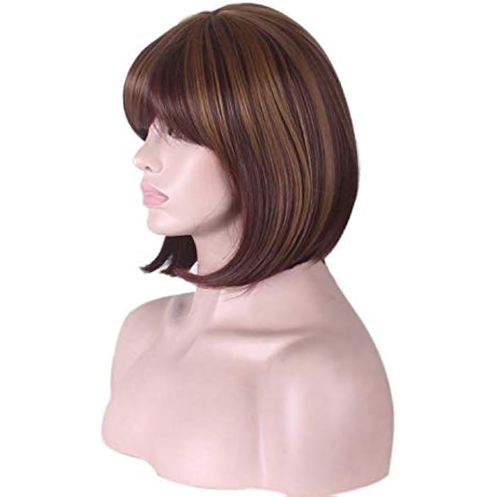 DILLARDS Female Long Hair Brown Yellow Highlights Bobo Hair Sets Wigs Japan And South Korea Wigs - Image 2